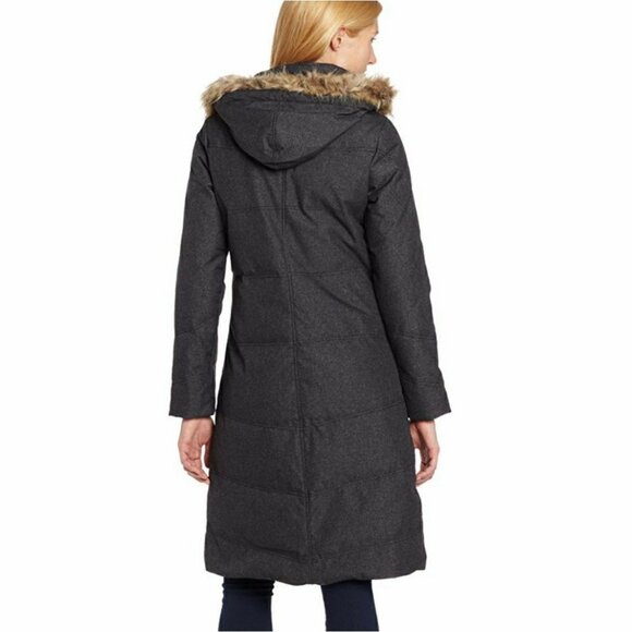 Prana Ronnie Down Jacket Puffer Coat Trench Long Charcoal Gray Size Small - Picture 2 of 11